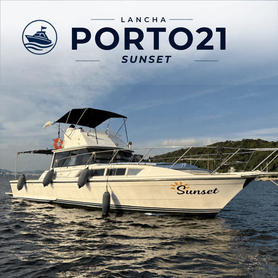 Lancha Porto21 Sunset na Baía de Guanabara